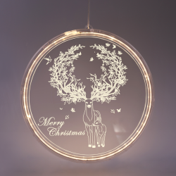 ^ "3D ACRYLIC REINDEER", 36 WW LED ΣΤΑΘ. IP20  21X21.6CM, USB ΚΑΛ. ΤΡΟΦΟΔ.  -X08361254
